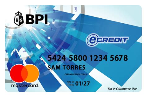 is bpi ecredit card a physical card